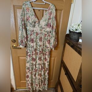 Floral Embroidered Maxi Dress